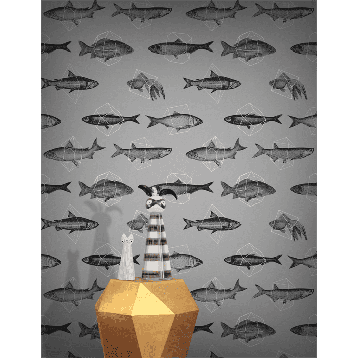 Fishes In Geometrics Silver