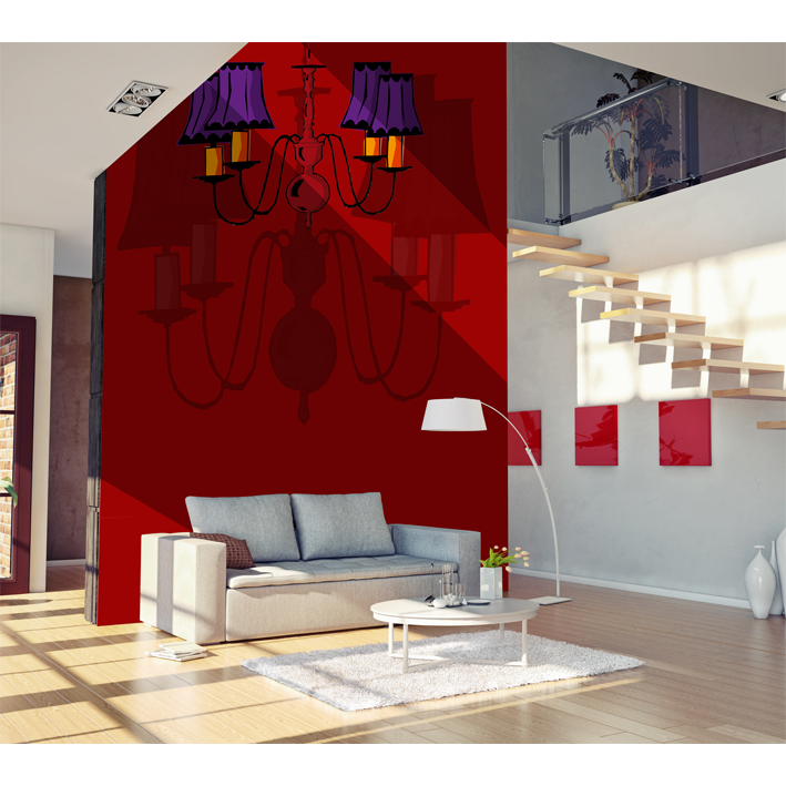 LUSTRE BD SUR ROUGE