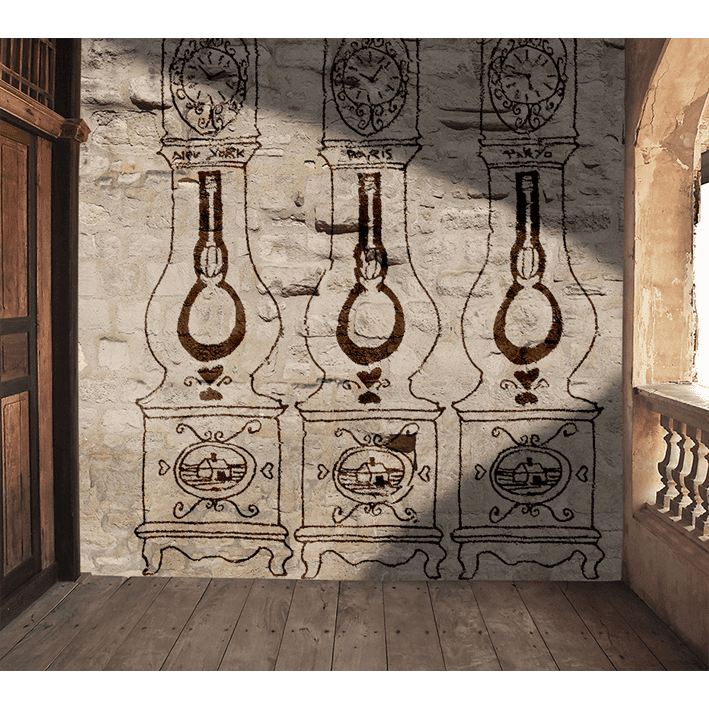 HORLOGES SUR MUR ANCIEN