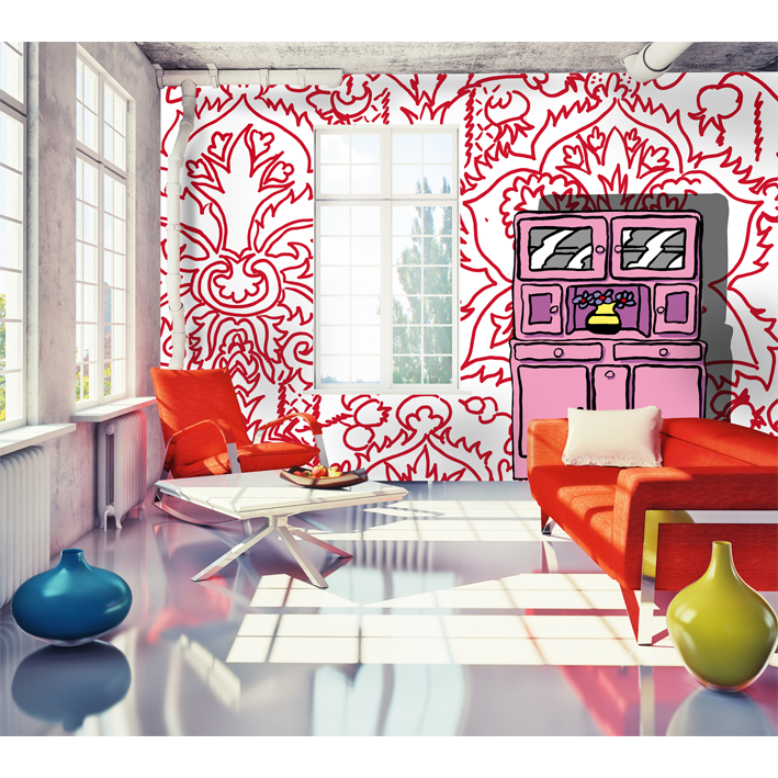 BUFFET COULEURS ET CLASSIC ROUGE SUR BLANC