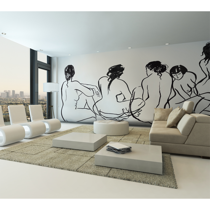 NUS ASSIS NOIR SUR BLANC