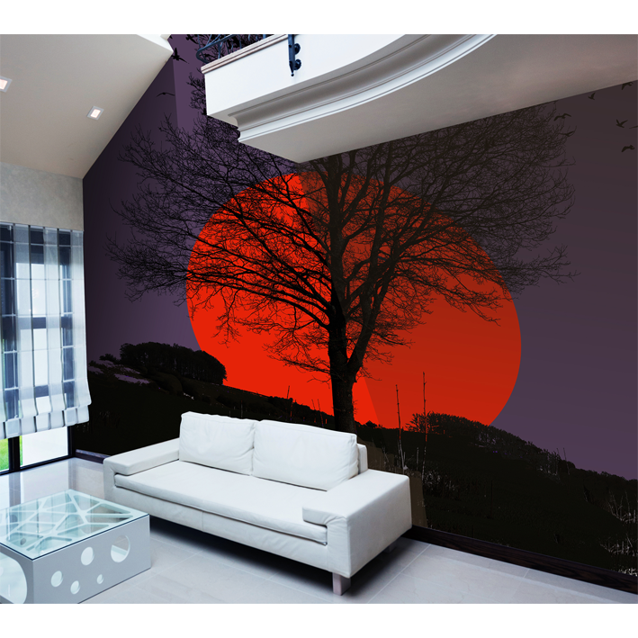 ARBRE ET SOLEIL COUCHANT