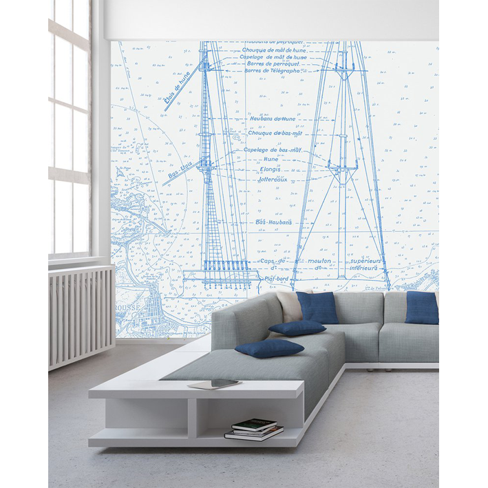 ON THE GIB BLUE ON WHITE BACKGROUND