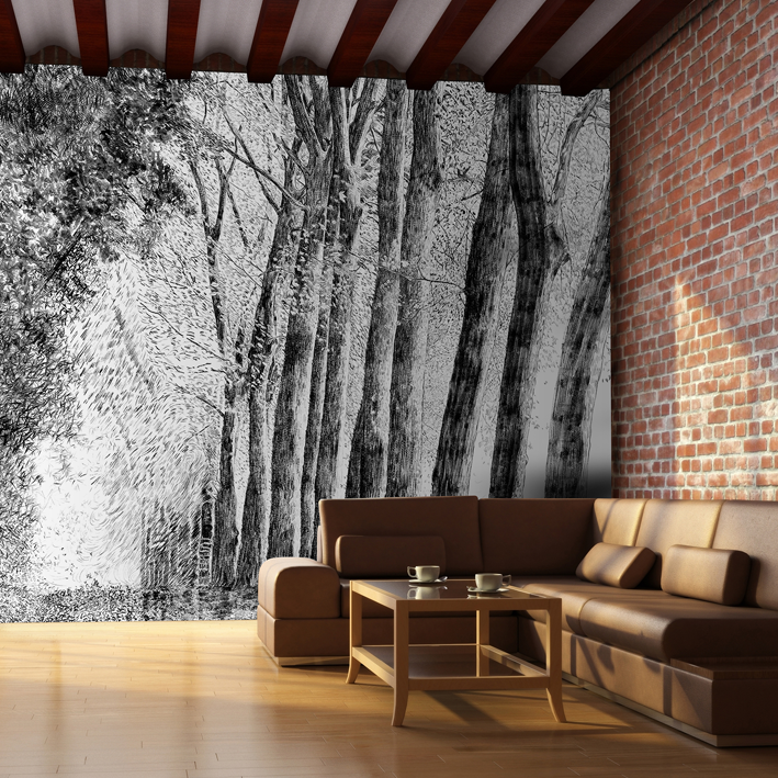 FORÊT AU CRAYON
