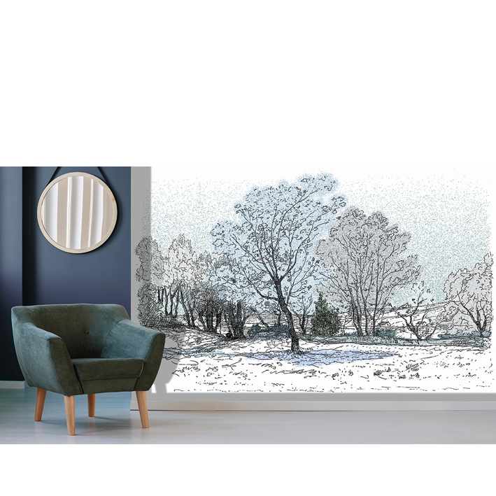 Paysage arbre hiver