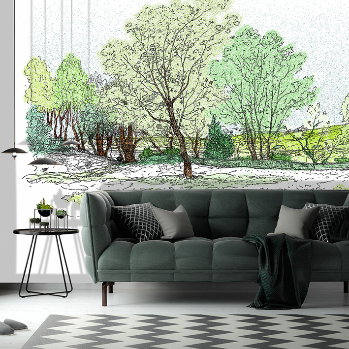Paysage arbre printemps