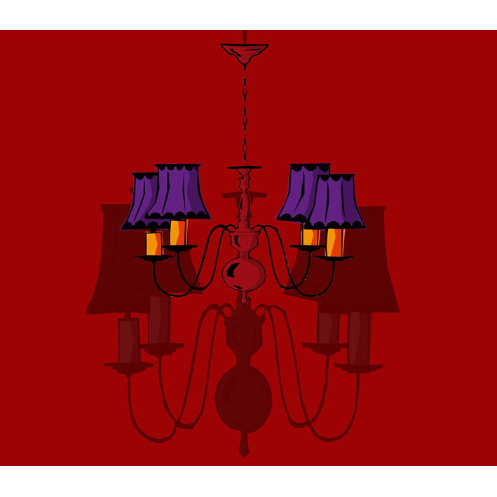 LUSTRE BD SUR ROUGE