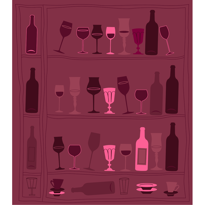 VERRES ET BOUTEILLES GRAPHIQUES BORDEAUX