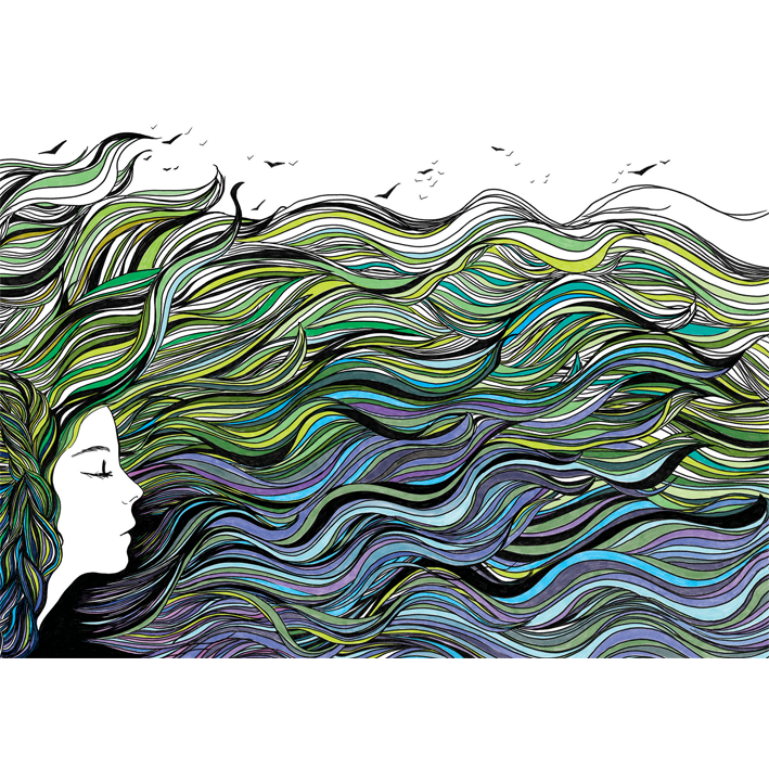 PROFIL ET CHEVEUX DE MER