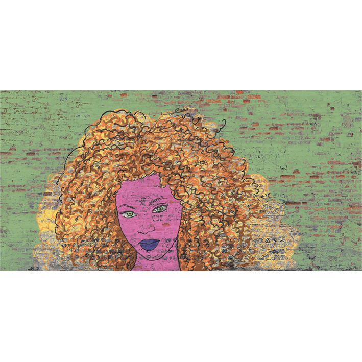 AFRO GRAFF SUR BRIQUES VERTES