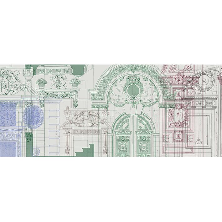 ARCHITECTURAL DRAWINGS ON WHITE BACKGROUND