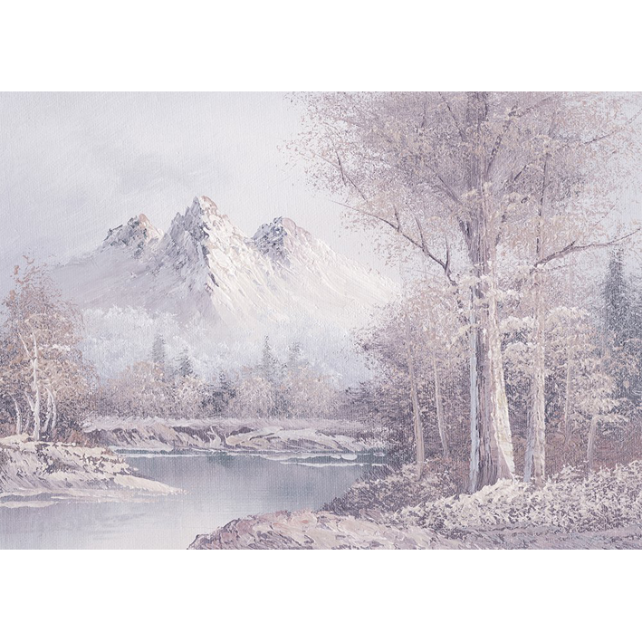 PINK LANDSCAPE IN THE SNOW” WALLPAPER