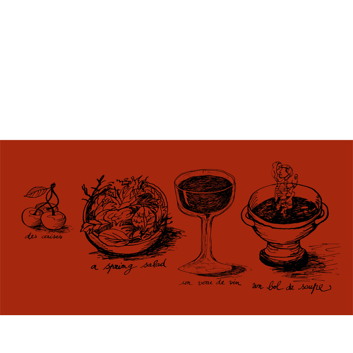 DÉJEUNER NOIR SUR ROUGE
